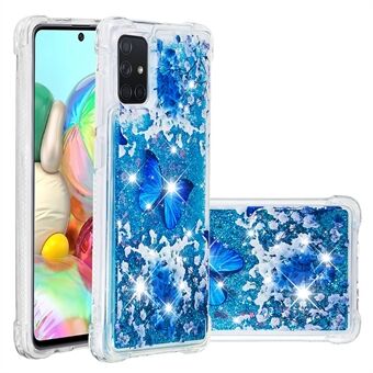 Liquid Glitter Powder Patterned Quicksand Shockproof TPU Case Covering for Samsung Galaxy A71