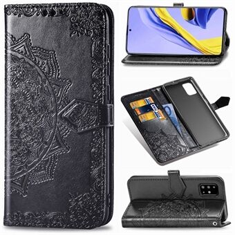 Embossed Mandala Flower Wallet Leather Stand Phone Protection Cover for Samsung Galaxy A71 SM-A715