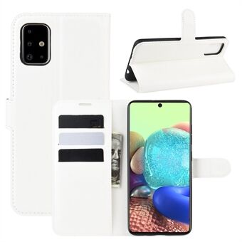 Litchi Skin Wallet Leather Stand Case for Samsung Galaxy A71 5G SM-A716