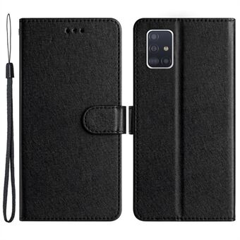 For Samsung Galaxy A71 4G SM-A715 Scratch Proof Leather Phone Wallet Stand Cover Silk Texture Case
