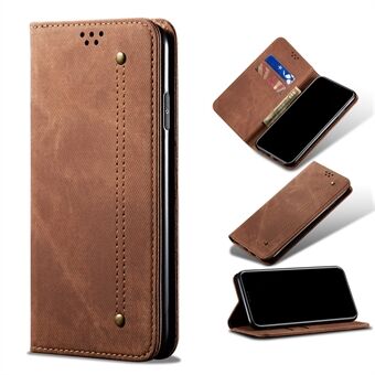Retro Style Jeans Cloth Leather Wallet Case for Samsung Galaxy S20 Plus