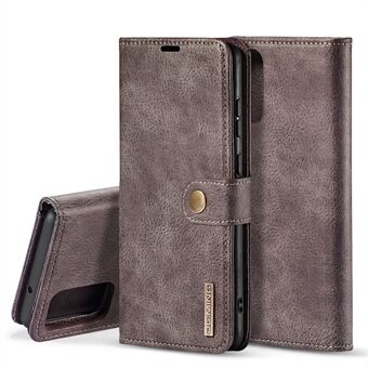 DG.MING Detachable 2-in-1 Split Leather Wallet Shell + PC Back Case for Samsung Galaxy S20 Plus