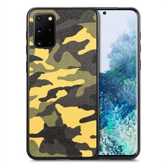 For Samsung Galaxy S20 Plus 5G / 4G Camouflage Pattern Leather Coated PC+TPU Case Protective Phone Cover