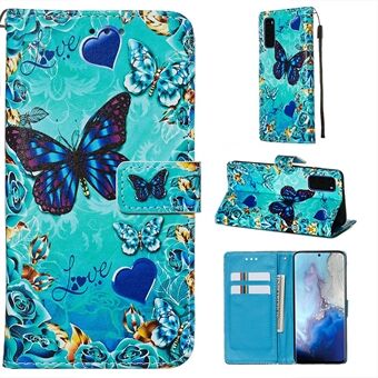 Pattern Printing Leather Wallet Case for Samsung Galaxy S20