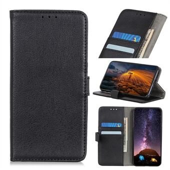 Litchi Skin Texture Wallet Leather Stand Phone Shell for Samsung Galaxy A41