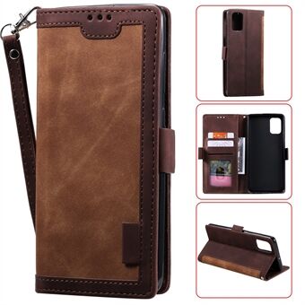 Retro Style Splicing Leather Wallet Stand Case for Samsung Galaxy A41