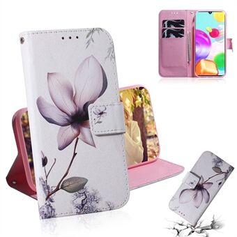 Printing Skin Leather Wallet Phone Case for Samsung Galaxy A41 (Global Version)