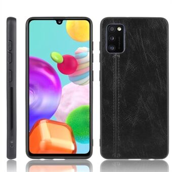 PU Leather Coated PC + TPU Hybrid Cover Case for Samsung Galaxy A41 (Global Version) - Black
