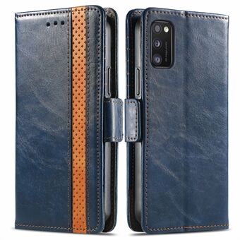 CASENEO 002 Series Business Stand Wallet Splicing PU Leather Phone Cover Magnetic Closure Phone Case for Samsung Galaxy A41 (Global Version)