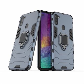 Cool Guard Ring Holder Kickstand PC + TPU Stylish Case for Samsung Galaxy A11 (EU Version)