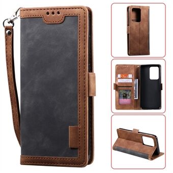 Retro Splicing Style Wallet Stand Flip Leather Case for Samsung Note 20 Ultra / Note 20 Ultra 5G