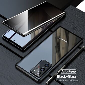 Magnetic Metal Frame + Double-sided Tempered Glass Case Anti-peep Shell for Samsung Galaxy Note20 Ultra/Note20 Ultra 5G