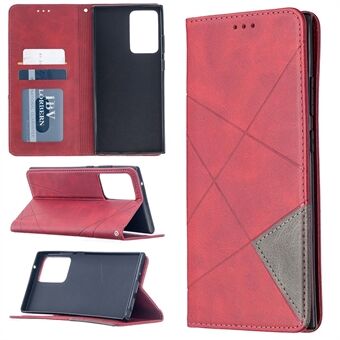 Geometric Skin Leather with Card Holder Shell for Samsung Galaxy Note20 Ultra/Note20 Ultra 5G