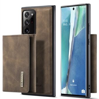 DG.MING M1 Series Kickstand Design PU Leather Coated TPU + PC Phone Case with Detachable Magnetic Wallet for Samsung Galaxy Note20 Ultra
