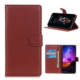 Litchi Skin Texture Wallet Leather Stand Protective Case for Samsung Galaxy A42 5G