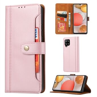 Leather Wallet Stand Phone Shell for Samsung Galaxy A42 5G with Supporting Stand