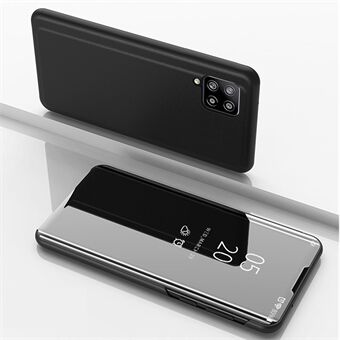 Plated Mirror Surface Case for Samsung Galaxy A42 5G View Window Leather Cover