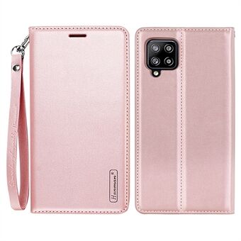 HANMAN Minor Series for Samsung Galaxy A42 5G Anti-scratch Phone Cover PU Leather Folio Flip Phone Case with Wallet Stand