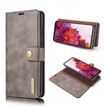 DG.MING Detachable 2-in-1 Split Leather Wallet Shell + PC Back Case for Samsung Galaxy S20 FE 4G / 5G / S20 Lite / S20 FE 2022