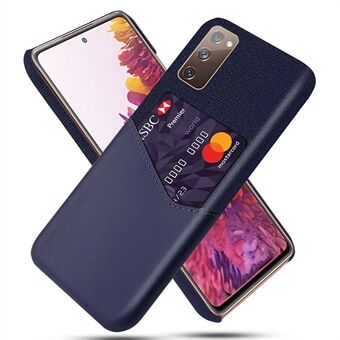 KSQ Card Holder Cloth + PU Leather Coated PC Back Cover for Samsung Galaxy S20 FE 4G/FE 5G/S20 Lite/S20 FE 2022
