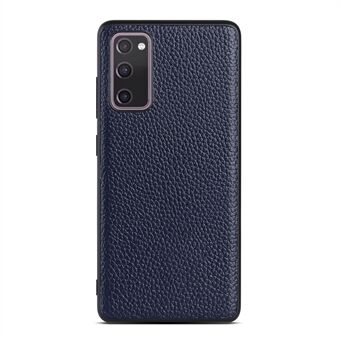 For Samsung Galaxy S20 FE/Fan Edition/S20 FE 5G/Fan Edition 5G/S20 Lite/S20 FE 2022 Litchi Texture Genuine Leather Coated TPU PC Combo Case