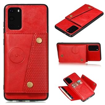 Card Holder PU Leather Coated TPU Case Shell [Built-in Magnetic Sheet] for Samsung Galaxy S20 FE 4G/5G/2022/S20 Lite