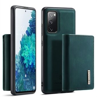DG.MING M1 Series Magnetic Tri-Fold Wallet + Leather Coated Hybrid Cover Shell with Kickstand for Samsung Galaxy S20 FE 2022/S20 FE 4G/S20 FE 5G/S20 Lite