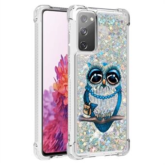 Quicksand Moving Bling Glitter Pattern Printing Clear Soft TPU Phone Case for Samsung Galaxy S20 FE 2022/S20 FE/S20 FE 5G/S20 Lite