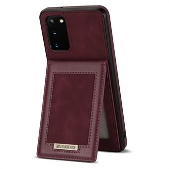 N.BEKUS Anti-fall Phone Case For Samsung Galaxy S20 FE / S20 FE 5G / S20 FE 2022 / S20 Lite, Vertical Card Holder Kickstand PU Leather+TPU RFID Blocking Phone Cover