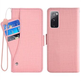 For Samsung Galaxy S20 FE / S20 FE 5G / S20 FE 2022 / S20 Lite Jean Cloth Texture PU Leather Wallet Stand Phone Case with Rotating Card Slot