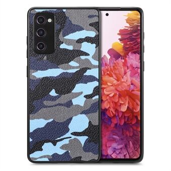 For Samsung Galaxy S20 FE 5G / S20 FE / S20 FE 2022 / S20 Lite Camouflage Pattern Leather Coated PC+TPU Cover Phone Case