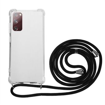 TPU Case for Samsung Galaxy S20 FE / S20 FE 5G /  S20 FE 2022 / S20 Lite , Anti-drop Clear Phone Cover with Lanyard