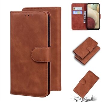 Solid Color Leather Wallet Stand Phone Case for Samsung Galaxy A12
