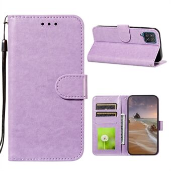Dual-sided Magnetic Clasp Leather Protector for Samsung Galaxy A12 Wallet Stand Case