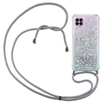 Glittering Quicksand TPU Phone Case Cover with Hanging Rope for Samsung Galaxy A12 5G