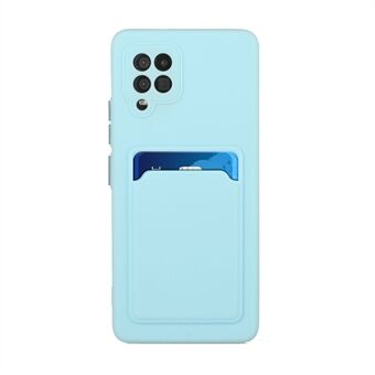 Soft TPU Phone Protection Case Cover with Card Holder for Samsung Galaxy M12 / A12