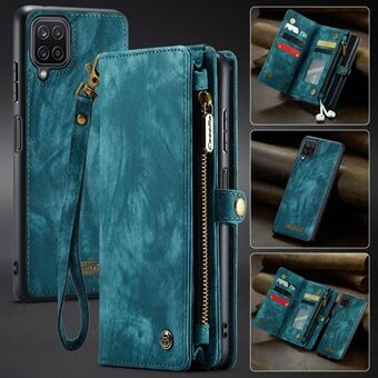 CASEME 008 Series For Samsung Galaxy A12 Detachable 2-in-1 Multi-Function TPU + PU Leather Phone Wallet Stand Shell