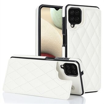 For Samsung Galaxy A12 Kickstand Phone Case PU Leather+TPU Card Holder RFID Blocking Cover