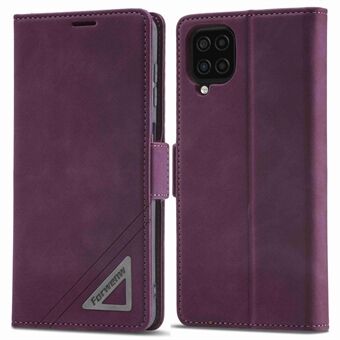 FORWENW F3-Series For Samsung Galaxy A12 Wear-resistant Wallet Flip Case PU Leather Phone Protector with Stand