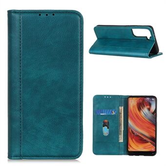 Auto-absorbed Litchi Grain Shell for Samsung Galaxy S21 5G Wallet Split Leather Cover