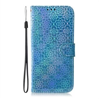 Flower Pattern Leather Stand Wallet Case for Samsung Galaxy S21 5G