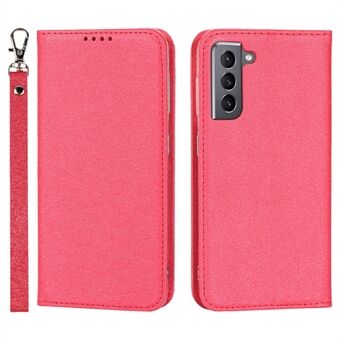Silk Texture Wallet Leather Case with Strap for Samsung Galaxy S21 5G