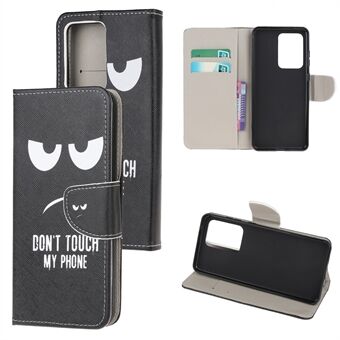 Pattern Printing Cross Texture Leather Wallet Phone Stand Protective Case for Samsung Galaxy S30 Ultra/S21 Ultra