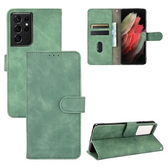 Delicate PU Leather Wallet Cell Phone Case for Samsung Galaxy S21 Ultra 5G