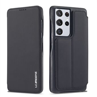 LC.IMEEKE Retro Style Protector Stand Leather Case with Card Holder for Samsung Galaxy S21 Ultra 5G