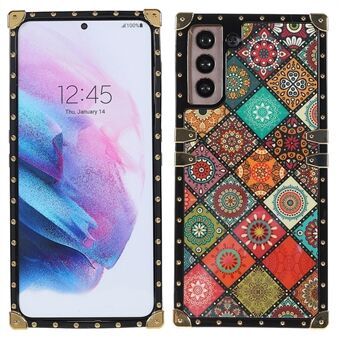 For Samsung Galaxy S21+ 5G Fashionable Pattern Printing Case Electroplating Soft TPU Phone Cover