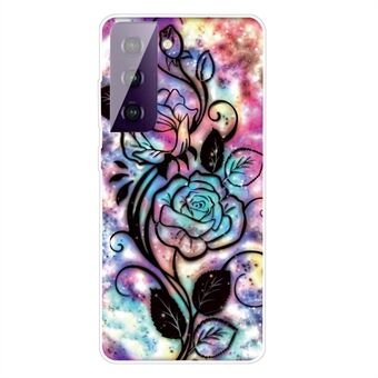 Super Clear Pattern Printing TPU Phone Cover Case for Samsung Galaxy S21 Plus