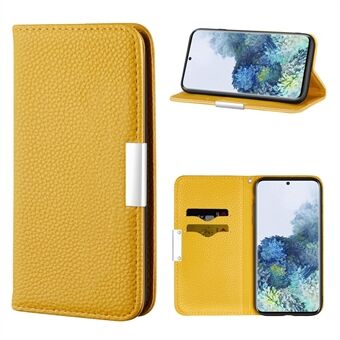 Litchi Skin Auto-absorbed Leather with Card Slots Shell for Samsung Galaxy S21+