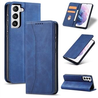 TPU + PU Leather Wallet Auto-absorbed Smartphone Cover for Samsung Galaxy S21+ 5G