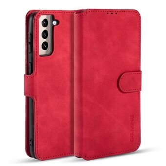 DG.MING Retro Style Leather Protector Case for Samsung Galaxy S21+ 5G Stand Cover